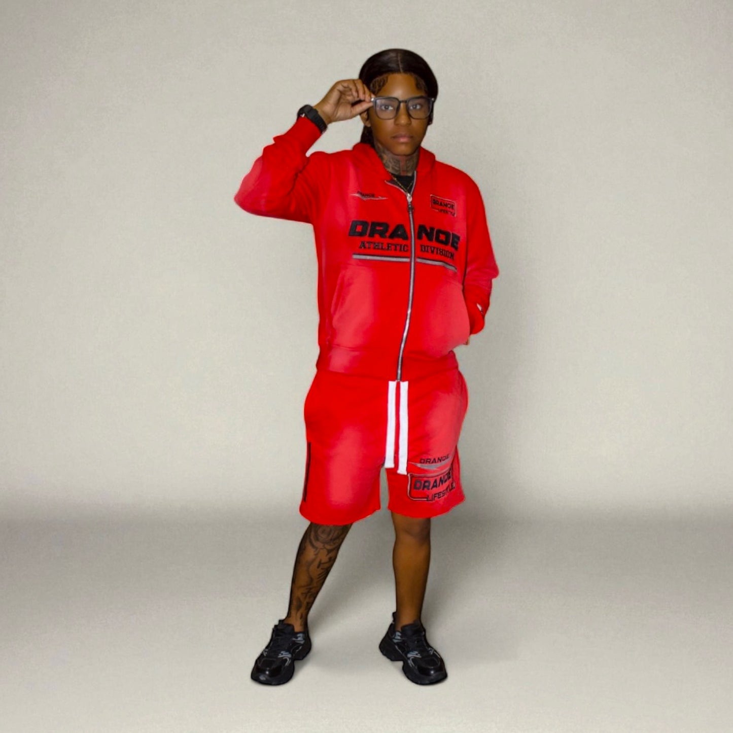 Athletic Division Short Set - Red (Adult)