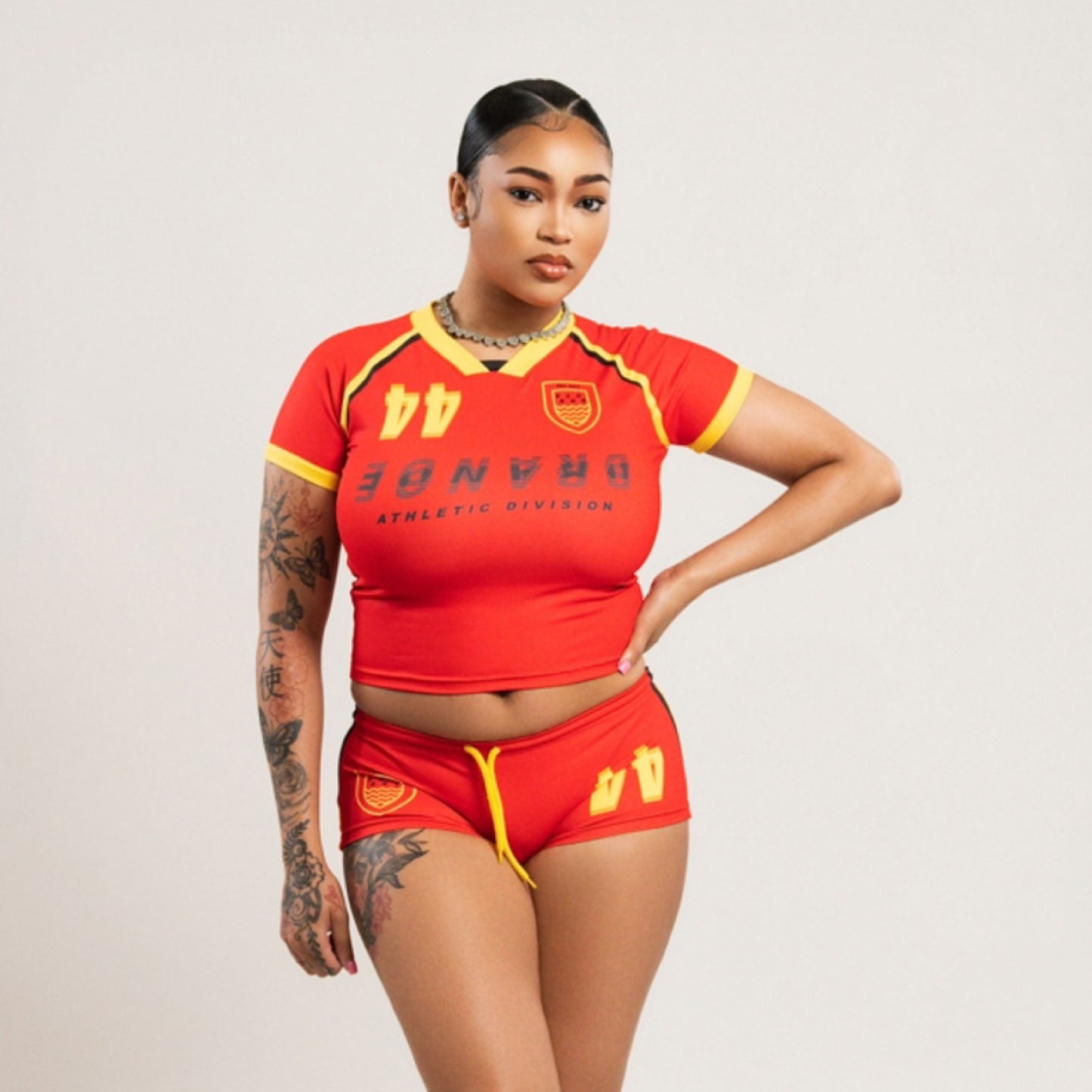 “Mirror Play” Shirt - Red & Yellow