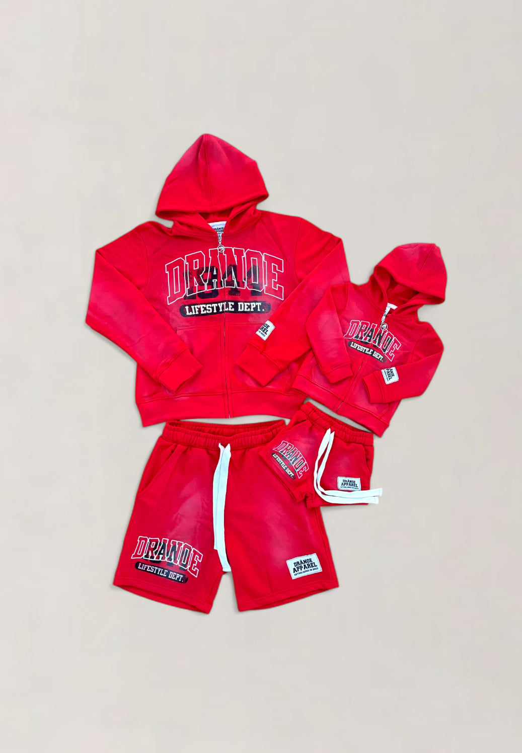 1944 LIFESTYLE DEPT SET - Red (Adult & Kids)