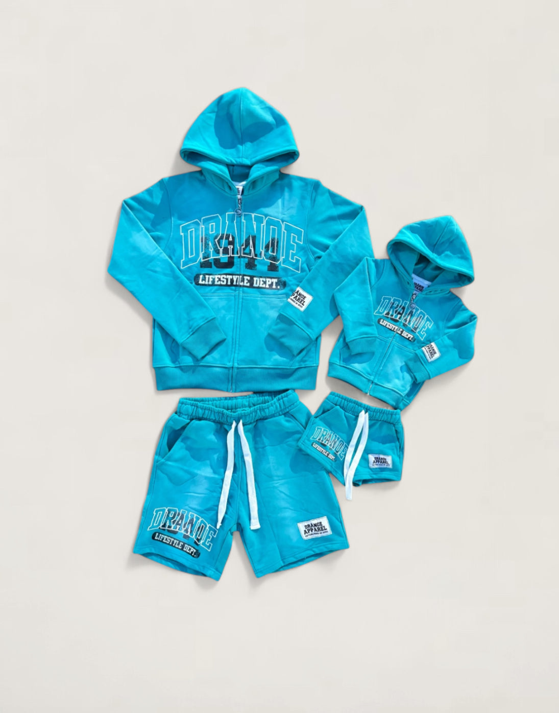1944 LIFESTYLE DEPT SET - Turquoise (Adult & Kids)