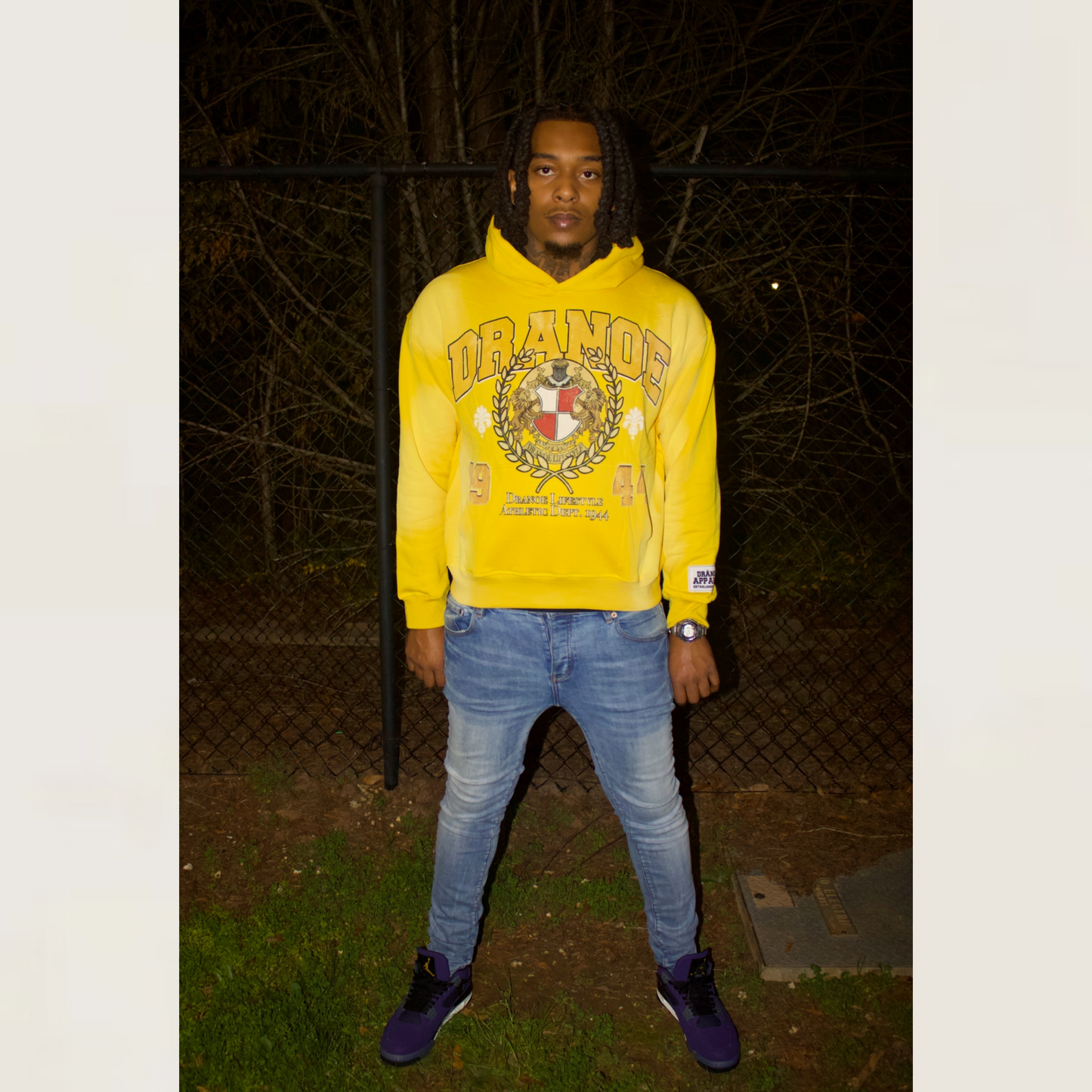 1944 ATHLETIC DEPT HOODIE-YELLOW
