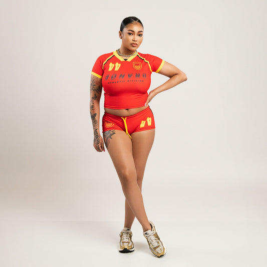 “Mirror Play” Shirt - Red & Yellow