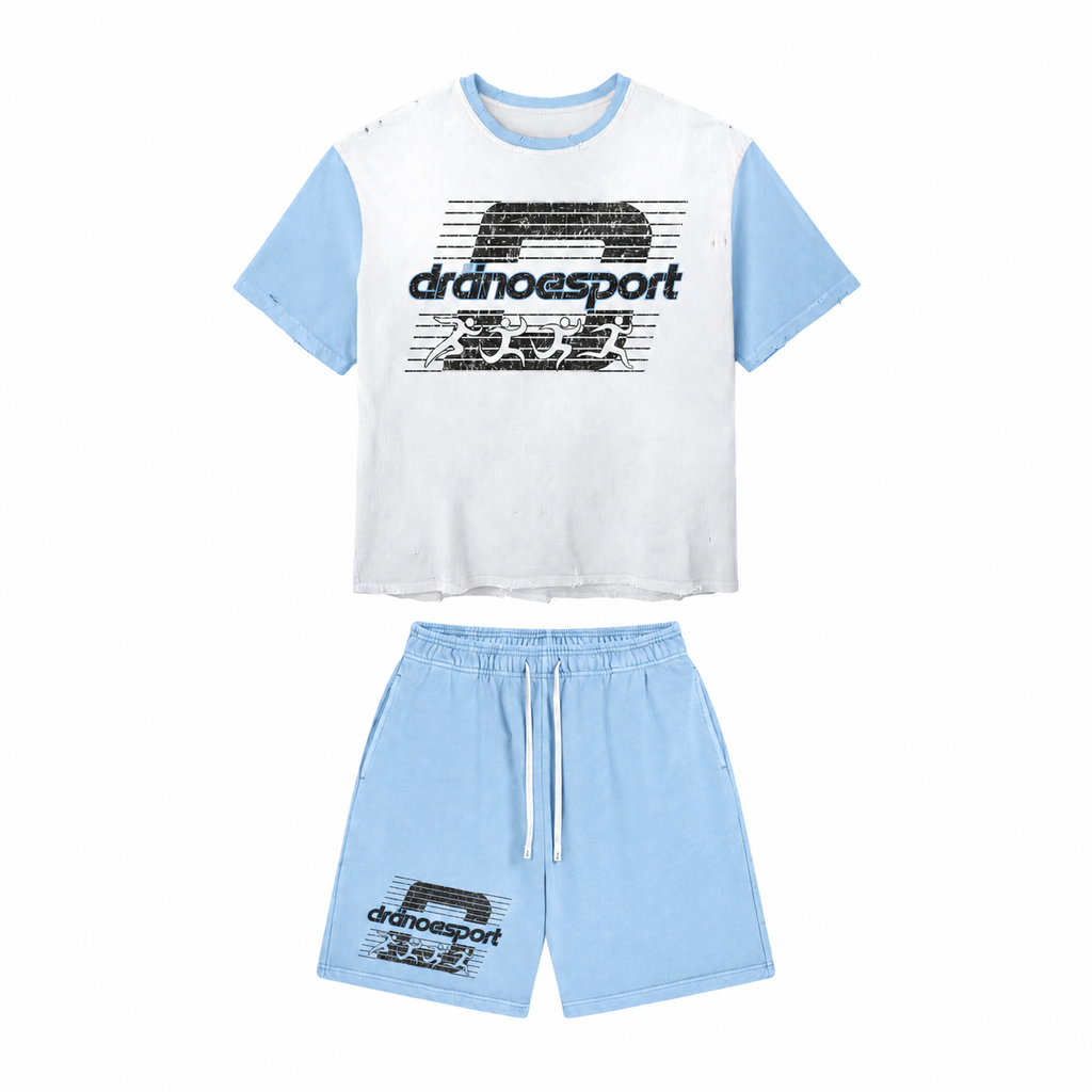 “dranoesport” Men’s Shirt + Shorts Set