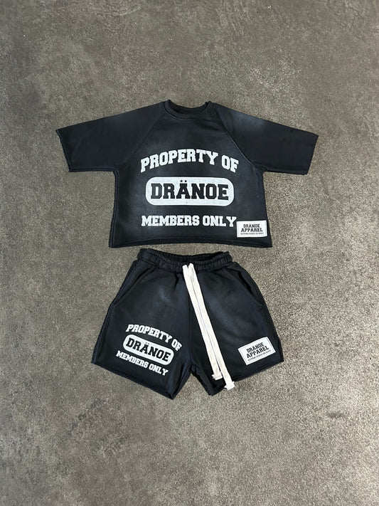 Members Only Shorts Set Toddler & Adult- Black