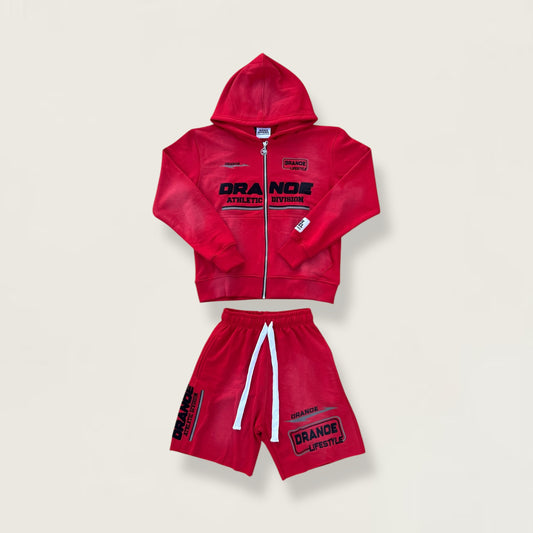 Athletic Division Short Set - Red (Adult)