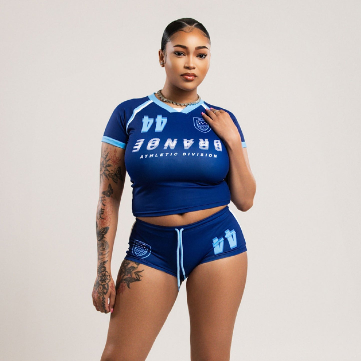 “Mirror Play” Shorts - Blue