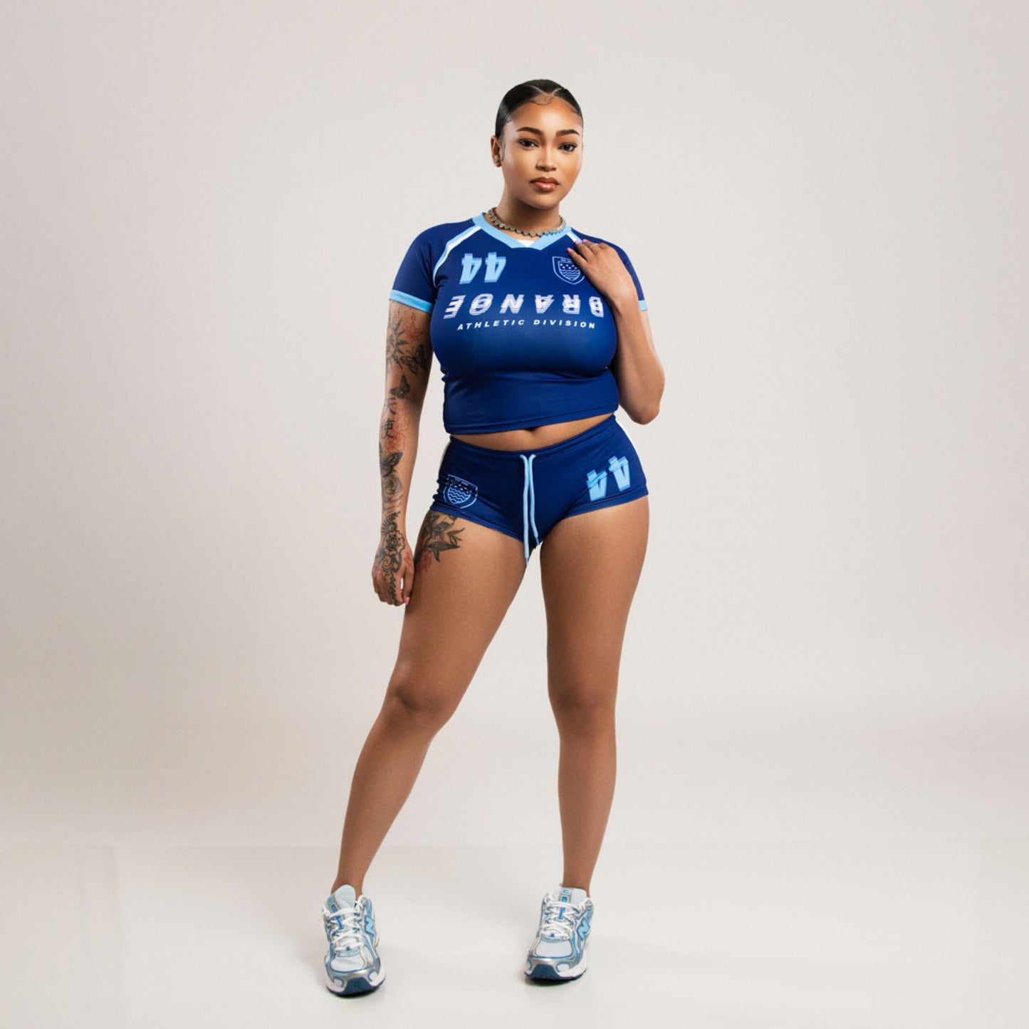 “Mirror Play” Shorts - Blue