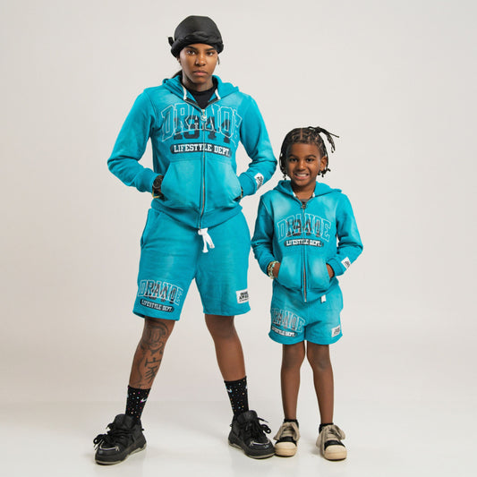 1944 LIFESTYLE DEPT SET - Turquoise (Adult & Kids)