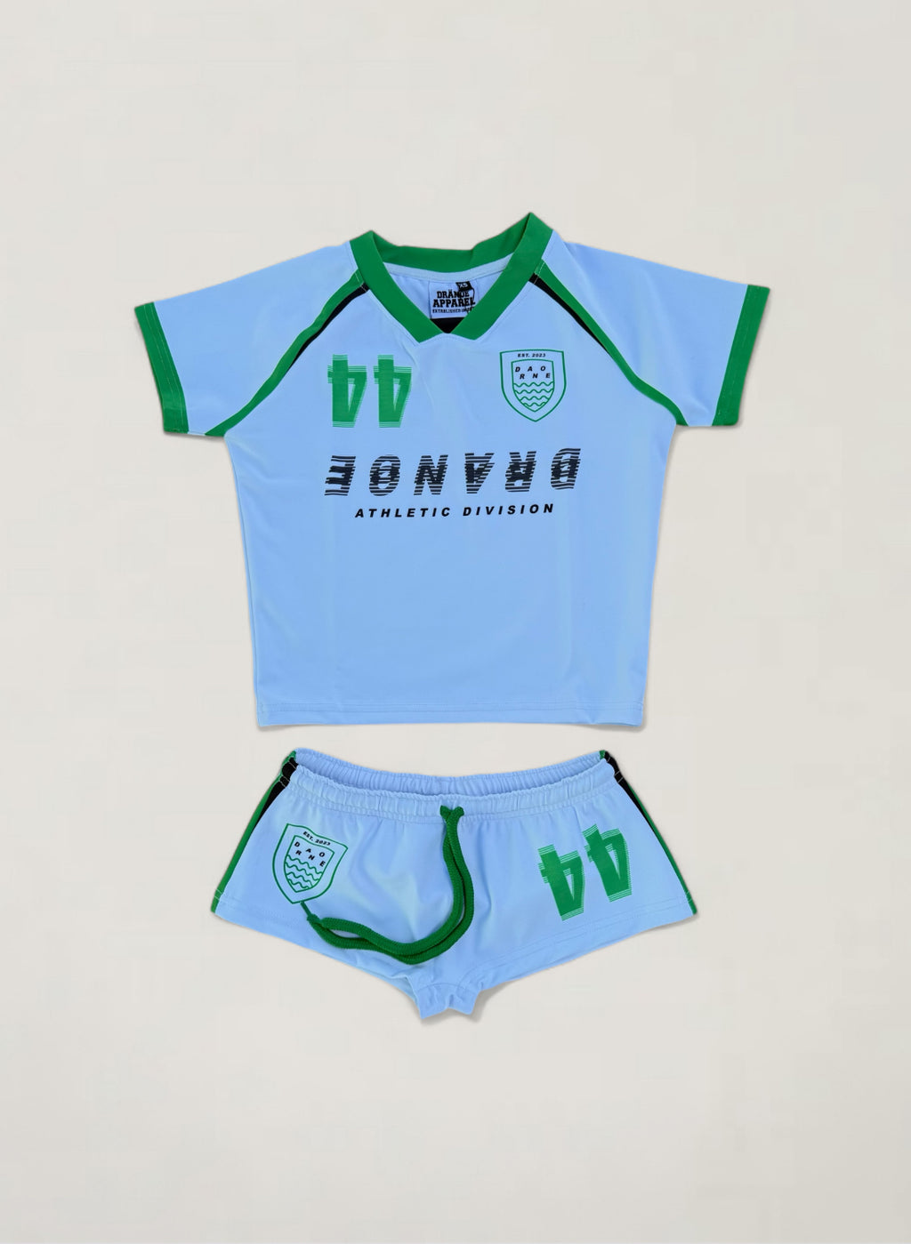 “Mirror Play” Shirt - White & Green