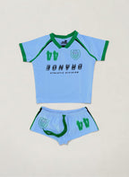 “Mirror Play” Shirt - White & Green