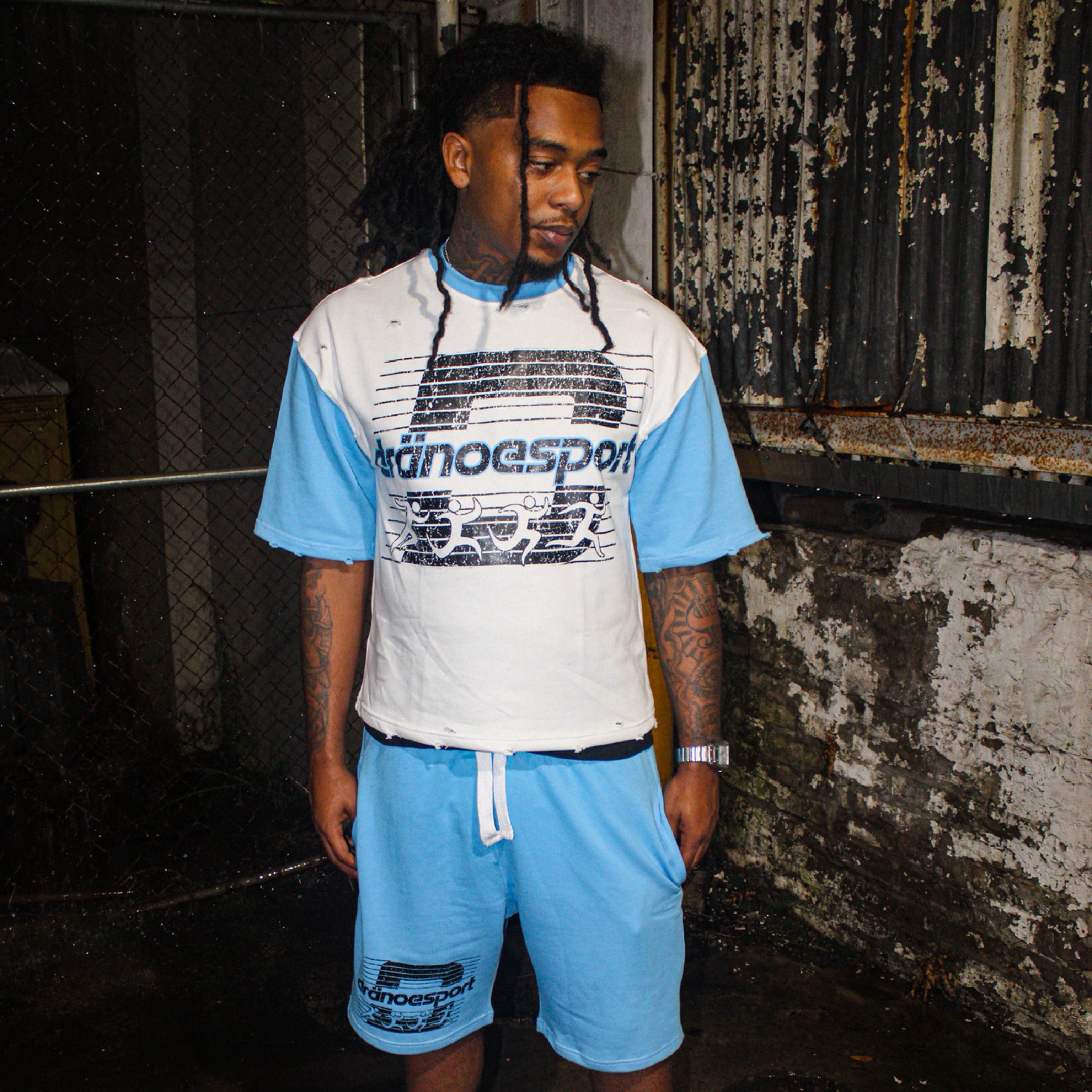 “dranoesport” Men’s Shirt + Shorts Set