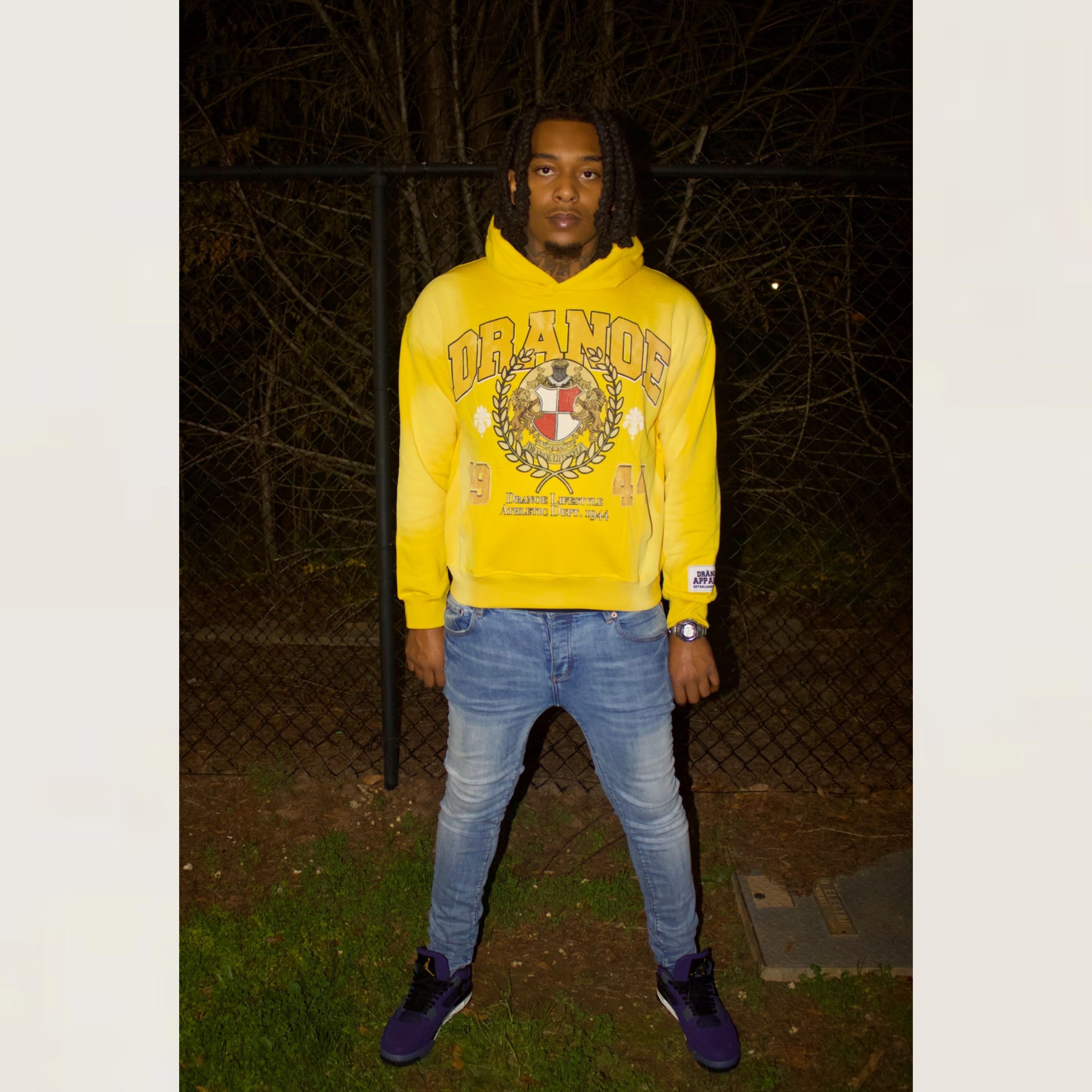 1944 ATHLETIC DEPT HOODIE-YELLOW