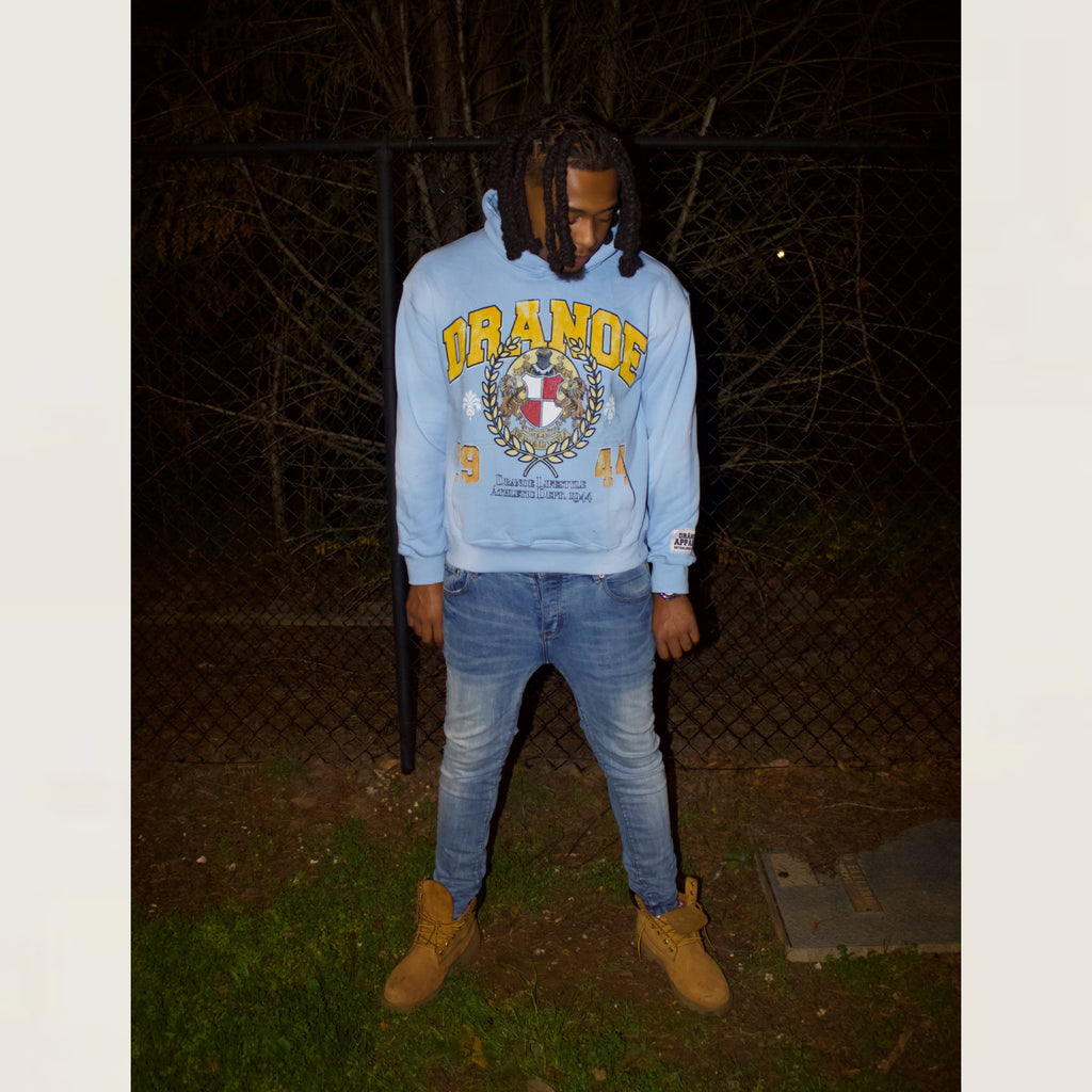 1944 ATHLETIC DEPT HOODIE-LIGHT BLUE