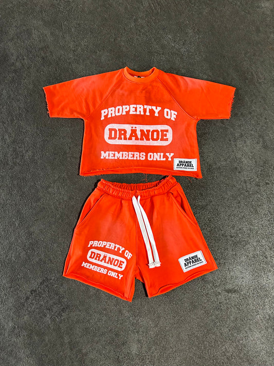 Members Only Shorts Set Toddler & Adult- Orange