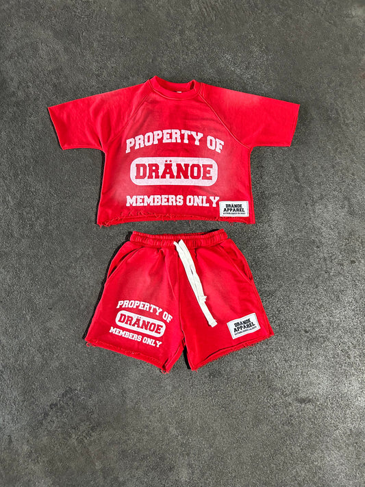 Members Only Shorts Set Toddler & Adult - Red